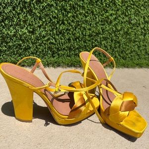 Zara satin platforms